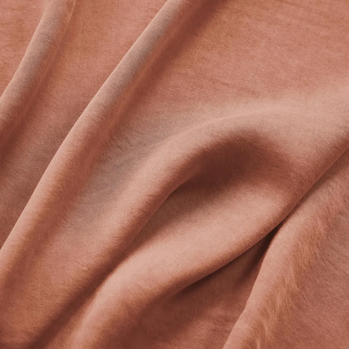 EMINZA Housse de couette lyocell Tencel™ lavé (260 x 240 cm) Olivia Terracotta New