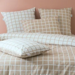 TRADILINGE Housse de couette percale de coton (260 x 240 cm) Max Beige Online