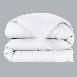 EMINZA Housse de couette percale de coton (200 x 200 cm) Cali he Blanc Discount