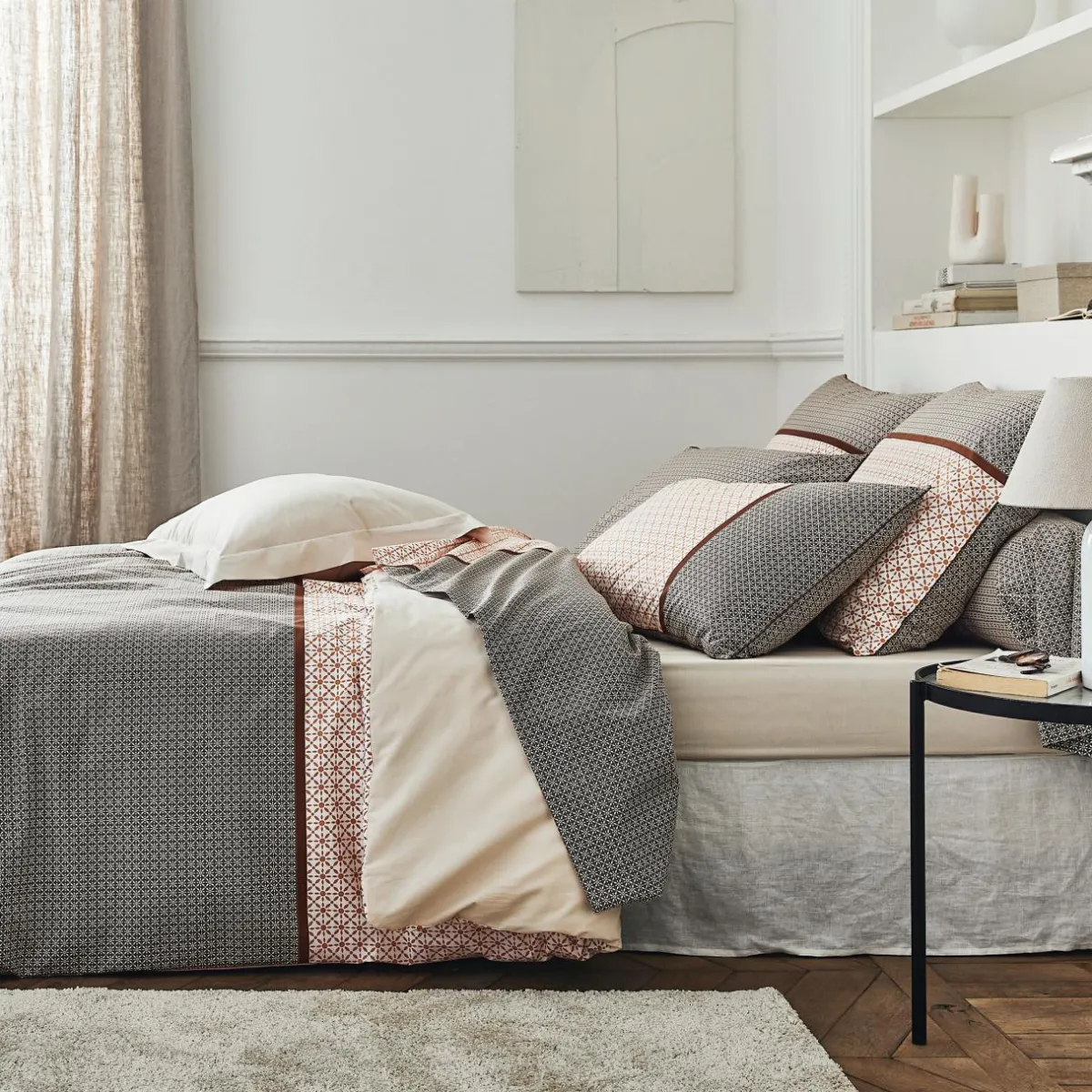 TRADILINGE Housse de couette percale de coton (200 x 200 cm) Gabin Multicolore Outlet