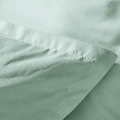 EMINZA Housse de couette percale de coton (140 x 200 cm) Cali Vert Eucalyptus Sale