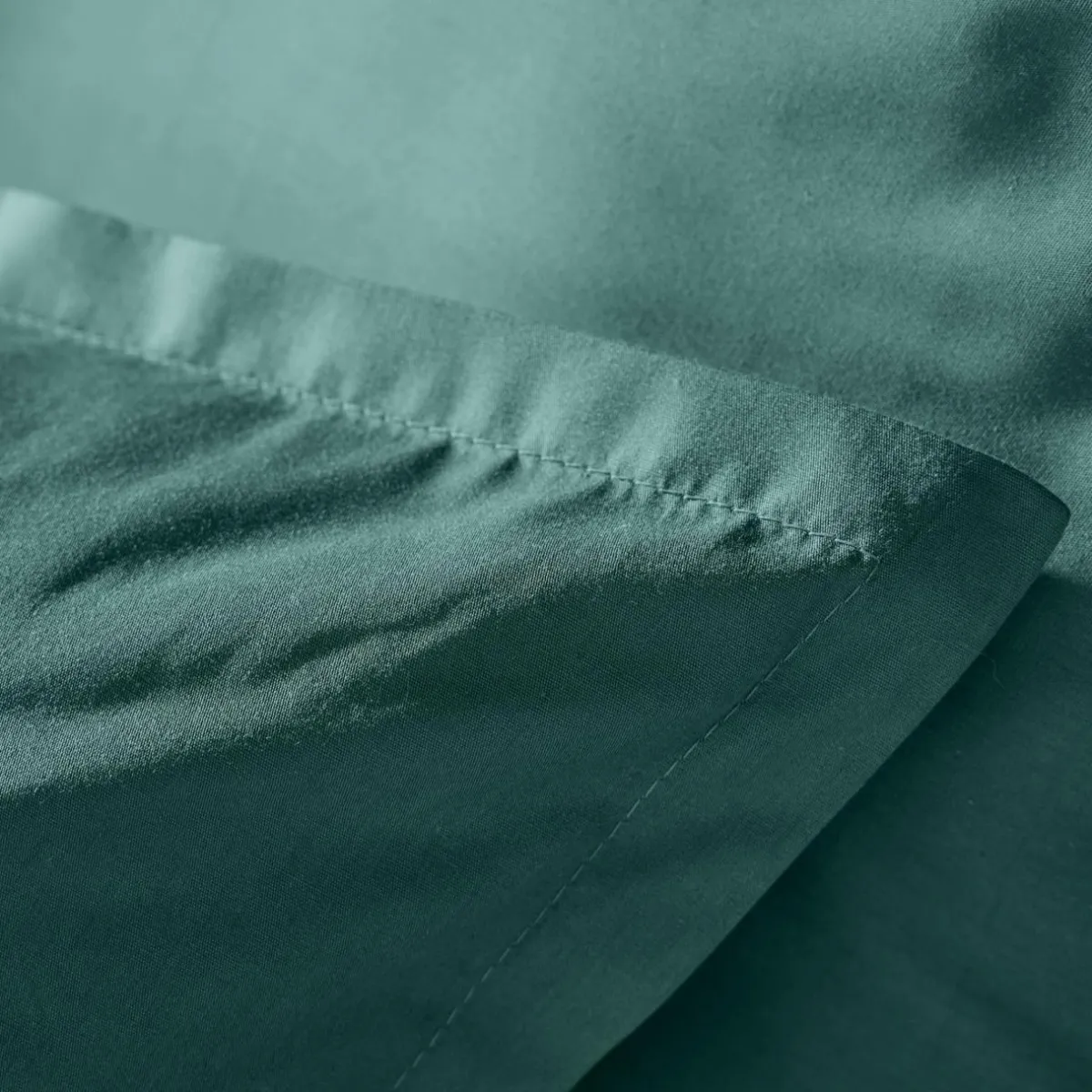 EMINZA Housse de couette percale de coton (240 x 220 cm) Cali Bleu canard