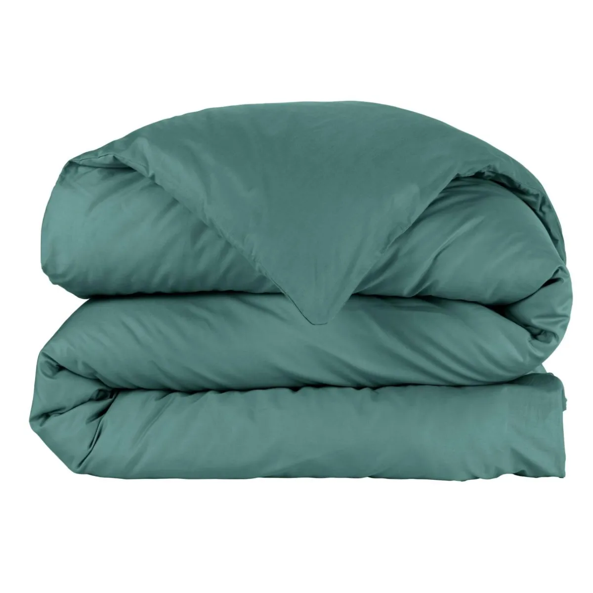EMINZA Housse de couette percale de coton (240 x 220 cm) Cali Bleu canard