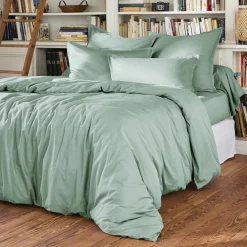 EMINZA Housse de couette percale de coton (280 x 240 cm) Cali Vert Eucalyptus Online