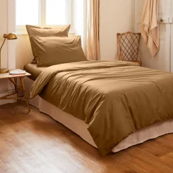 EMINZA Housse de couette percale de coton (140 x 200 cm) Cali Camel Best