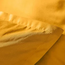 EMINZA Housse de couette percale de coton (240 x 220 cm) Cali Jaune moutarde Hot