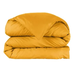 EMINZA Housse de couette percale de coton (240 x 220 cm) Cali Jaune moutarde Hot
