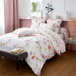 TRADILINGE Housse de couette percale de coton (200 x 200 cm) Elisa Rose Best