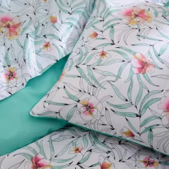 TRADI LINGE Housse de couette percale de coton (200 x 200 cm) Roxane Multicolore Discount