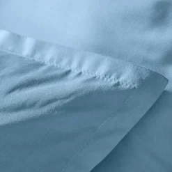 EMINZA Housse de couette percale de coton (200 x 200 cm) Cali Bleu Ciel