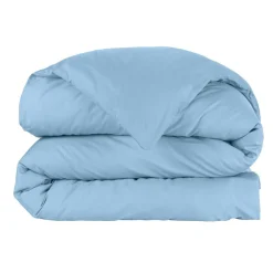 EMINZA Housse de couette percale de coton (200 x 200 cm) Cali Bleu Ciel