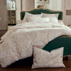 TRADI LINGE Housse de couette percale de coton (260 x 240 cm) Palazzo Beige