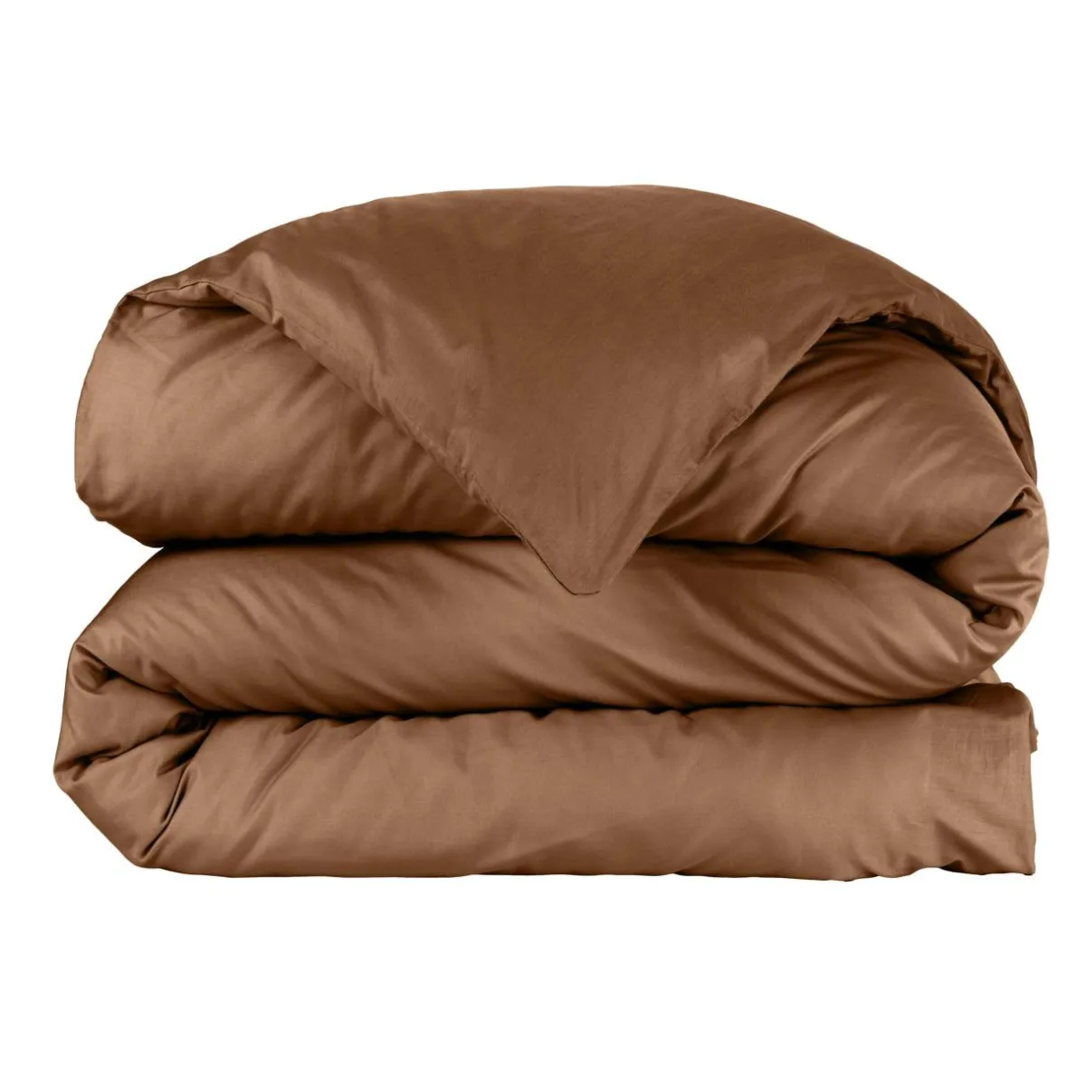 EMINZA Housse de couette percale de coton (240 x 220 cm) Cali Marron Chocolat Hot