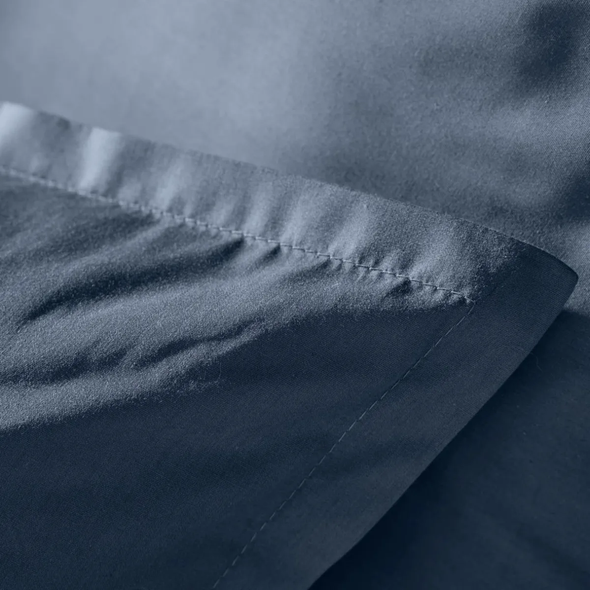 EMINZA Housse de couette percale de coton (280 x 240 cm) Cali Bleu marine
