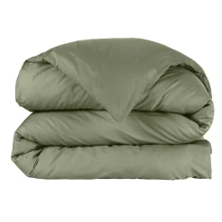 EMINZA Housse de couette percale de coton (240 x 220 cm) Cali Vert romarin Clearance