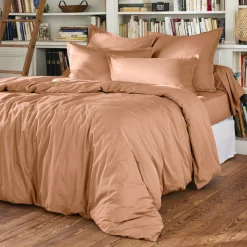 EMINZA Housse de couette percale de coton (260 x 240 cm) Cali Rose Pêche Best