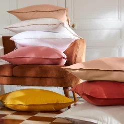 EMINZA Housse de couette percale de coton (260 x 240 cm) Cali Rose Pêche Best