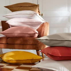 EMINZA Housse de couette percale de coton (240 x 220 cm) Cali Taupe Clearance