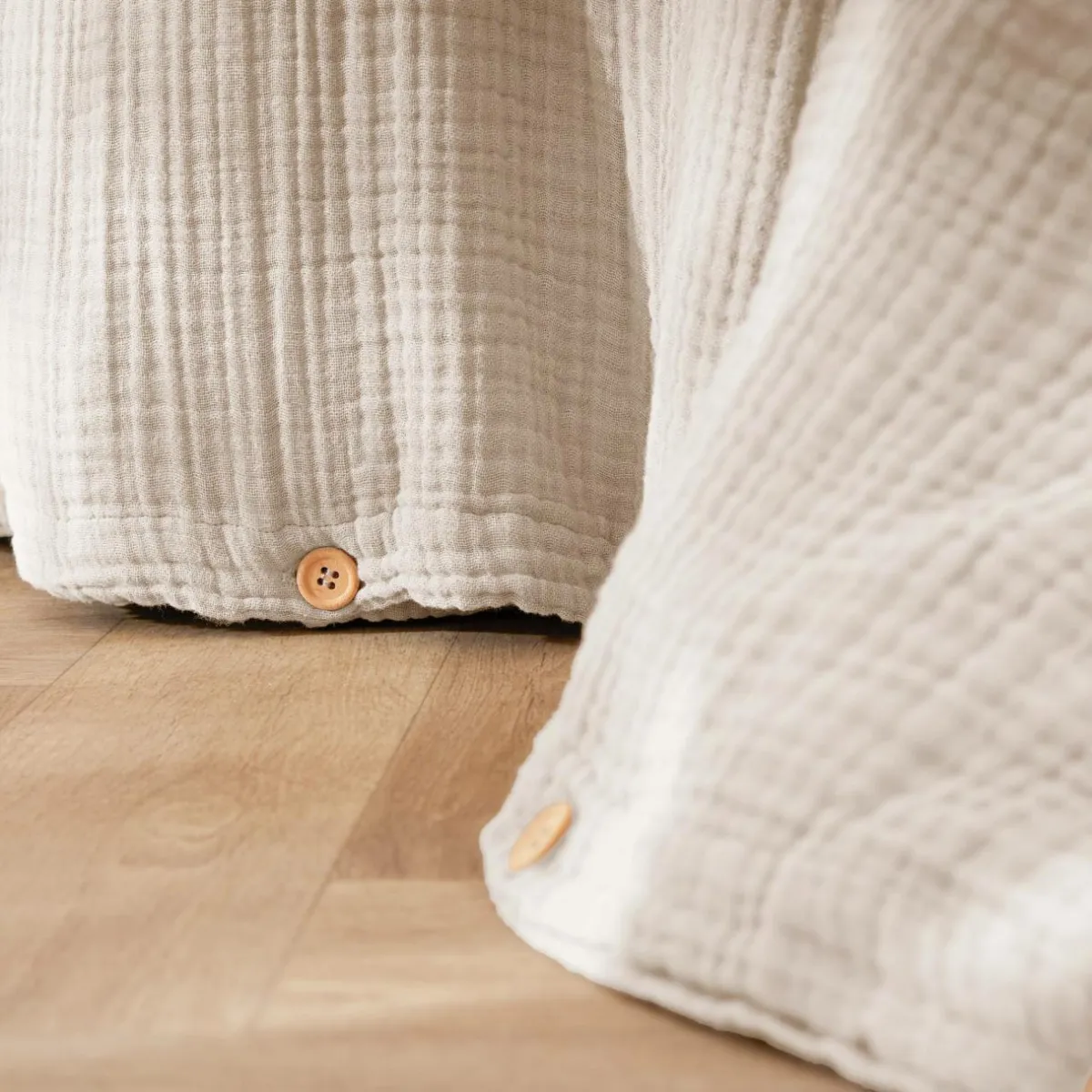EMINZA Housse de couette quadruple gaze de coton (280 x 240 cm) Victoria x Gaïa pampa Beige Sale