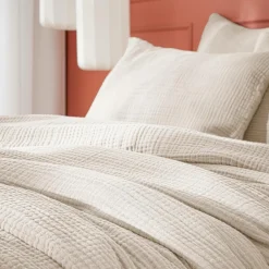 EMINZA Housse de couette quadruple gaze de coton (260 x 240 cm) Victoria x Gaïa pampa Beige Hot