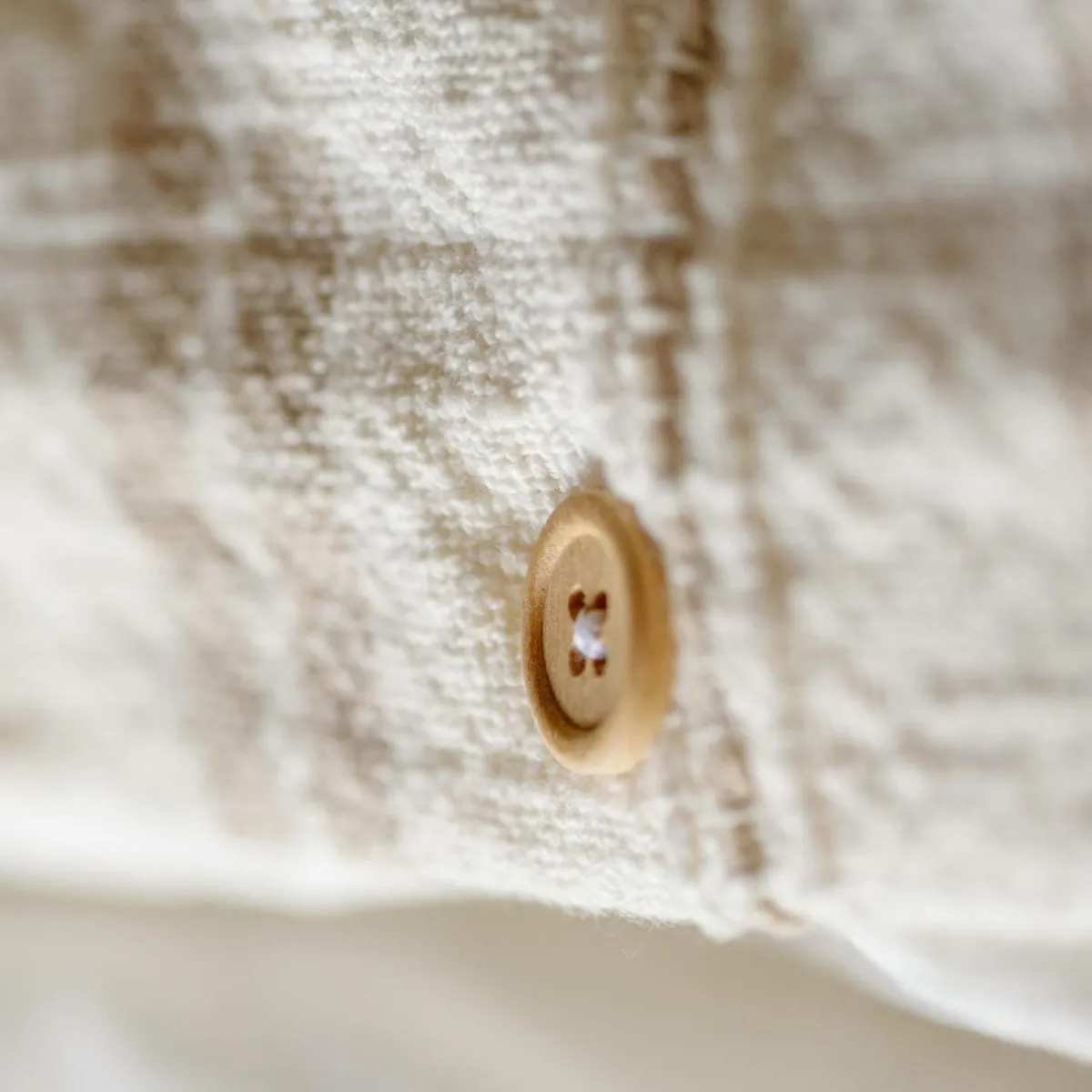 EMINZA Housse de couette réversible coton texturé et percale (200 x 200 cm) Alice Ficelle Clearance