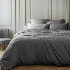 EMINZA Housse de couette satin de bambou (280 x 240 cm) Sienna granit Gris Online
