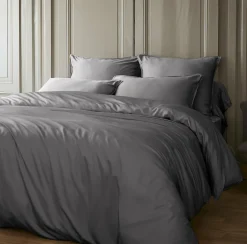 EMINZA Housse de couette satin de bambou (280 x 240 cm) Sienna granit Gris Online