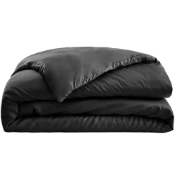 EMINZA Housse de couette satin de bambou (260 x 240 cm) Sienna Noir Outlet