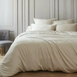 EMINZA Housse de couette satin de bambou (200 x 200 cm) Sienna Beige Discount