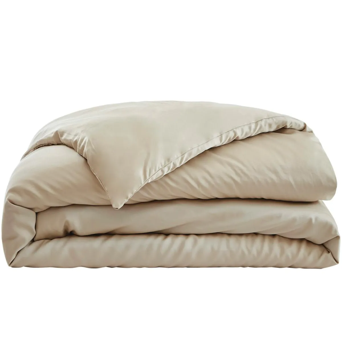 EMINZA Housse de couette satin de bambou (200 x 200 cm) Sienna Beige Discount