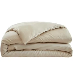 EMINZA Housse de couette satin de bambou (240 x 220 cm) Sienna Beige