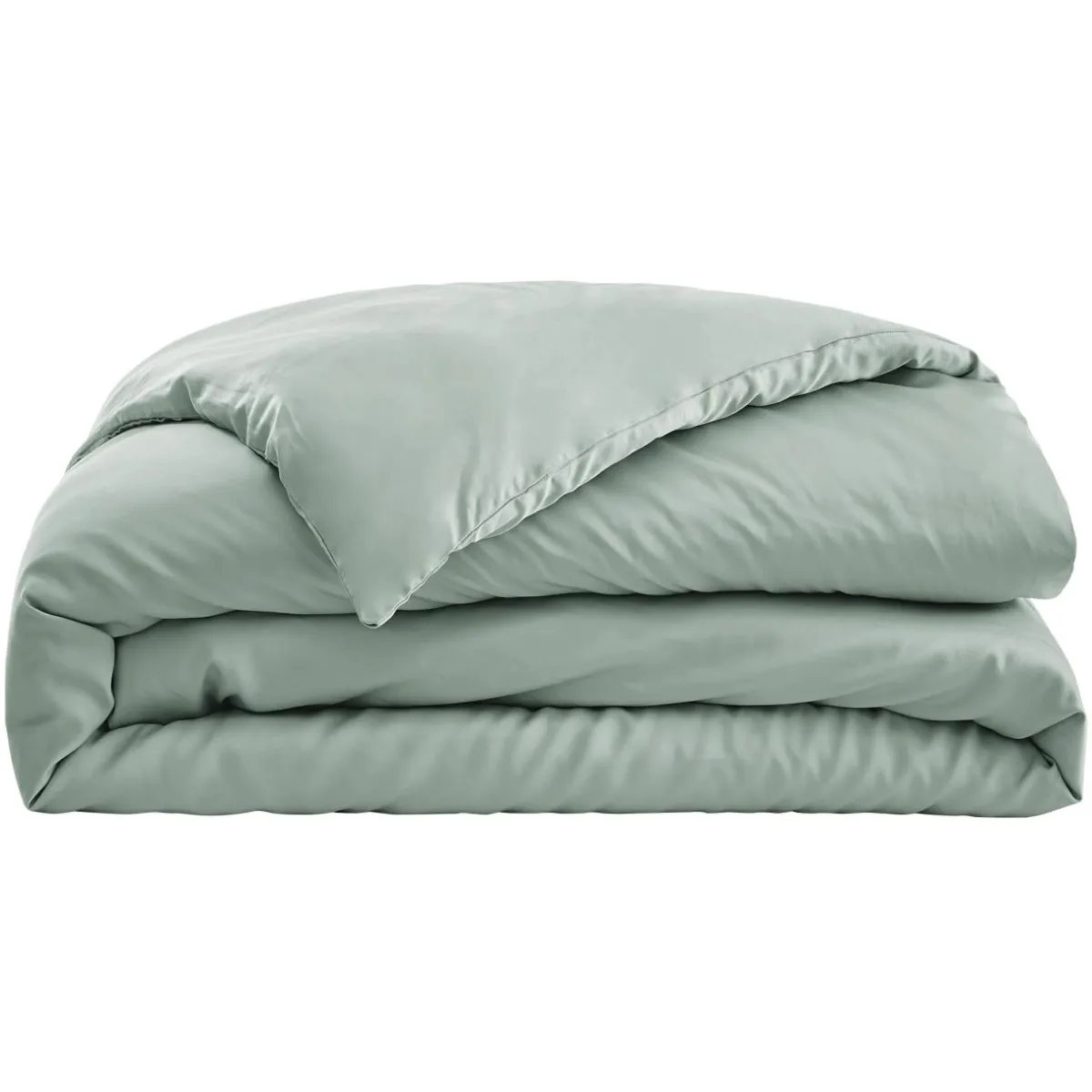 EMINZA Housse de couette satin de bambou (140 x 200 cm) Sienna Vert Eucalyptus Outlet