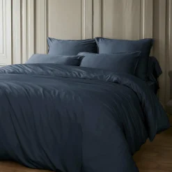 EMINZA Housse de couette satin de bambou (260 x 240 cm) Sienna Bleu nuit Outlet
