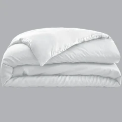 EMINZA Housse de couette satin de bambou (280 x 240 cm) Sienna chantilly Blanc
