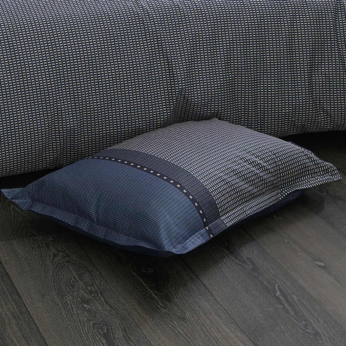 TRADILINGE Housse de couette satin de coton (240 x 220 cm) Enzo e Bleu
