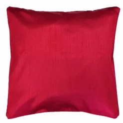 DOUCEUR D'INTERIEUR Housse de coussin carrée (40 x 40 cm) Shantung Shana Rouge Online