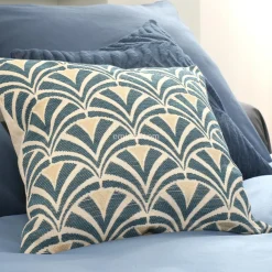 ATMOSPHERA Housse de coussin carrée (40 x 40 cm) Dory e Bleu Discount