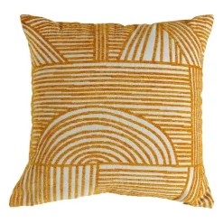 OSTARIA Housse de coussin carrée (40 x 40 cm) Saha Jaune Discount