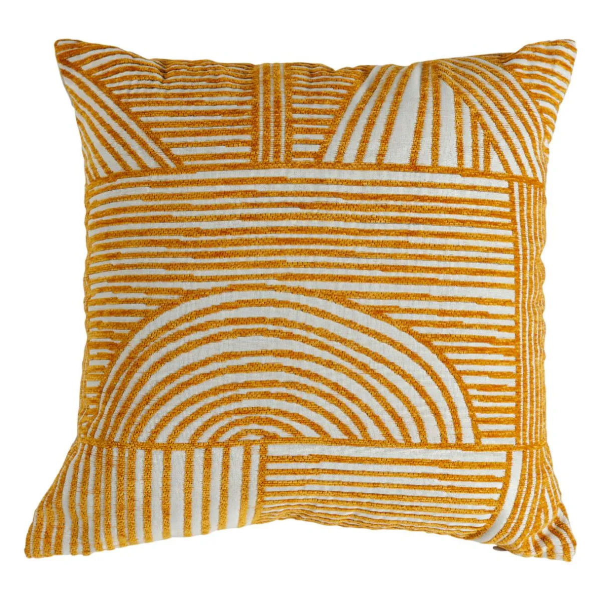 OSTARIA Housse de coussin carrée (40 x 40 cm) Saha Jaune Discount
