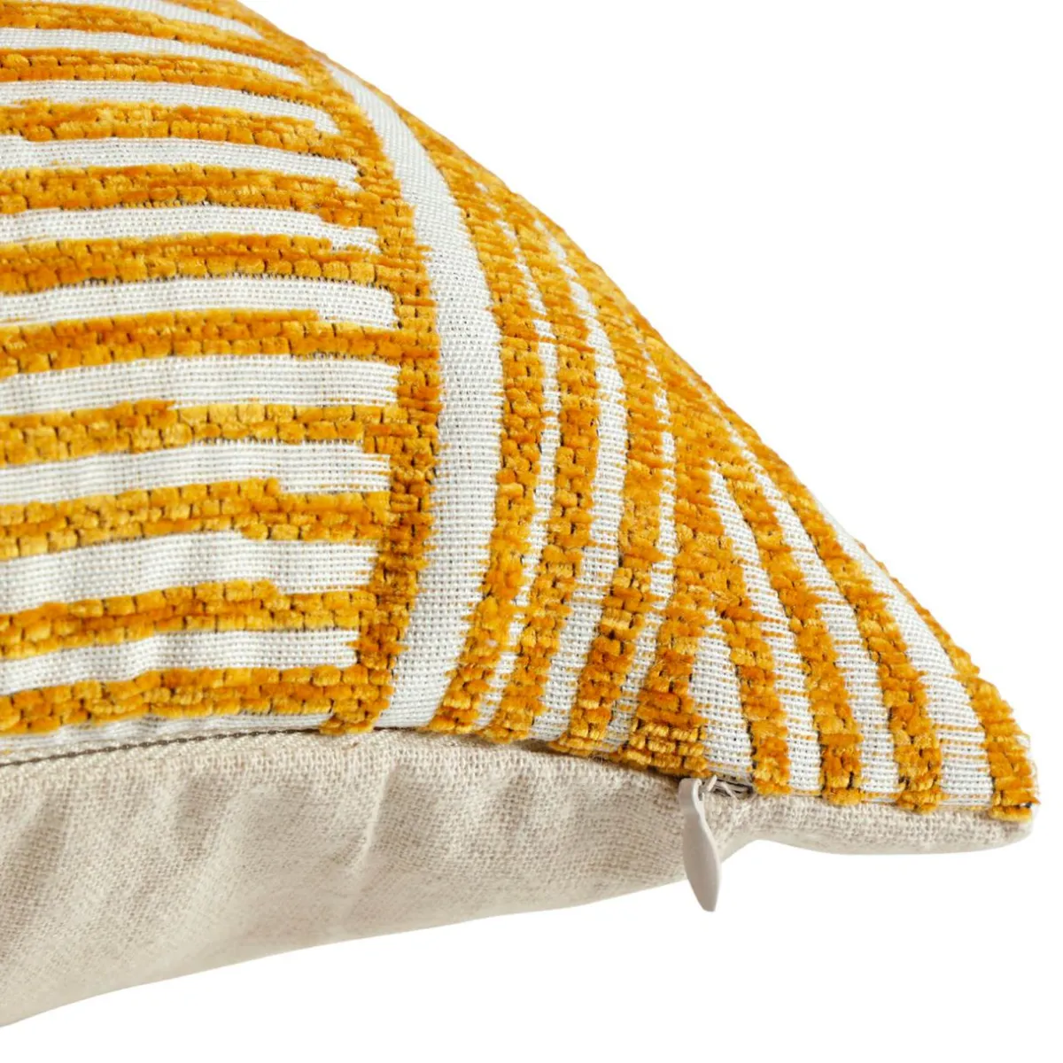 OSTARIA Housse de coussin carrée (40 x 40 cm) Saha Jaune Discount