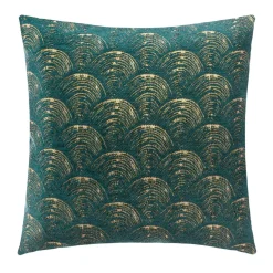 ATMOSPHERA Housse de coussin carrée (40 x 40 cm) Cali Vert cèdre Vert sapin Discount