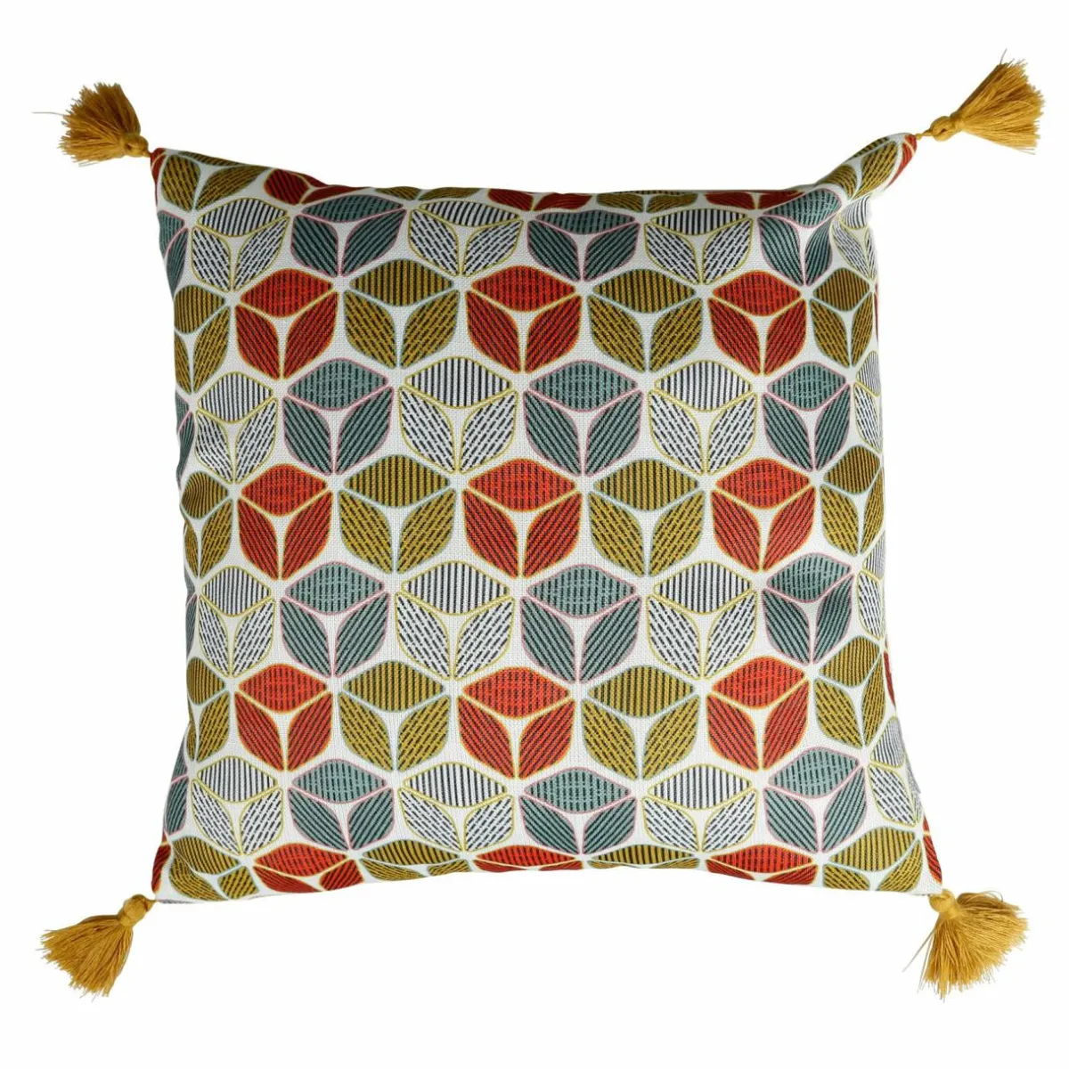 OSTARIA Housse de coussin carrée (40 x 40 cm) Cocktail Multicolore Discount