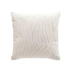 douceur d'intu017drieur Housse de coussin carrée bouclette (40 x 40 cm) Venezia he Blanc Outlet