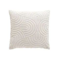 douceur d'intu017drieur Housse de coussin carrée bouclette (40 x 40 cm) Solly he Blanc Online