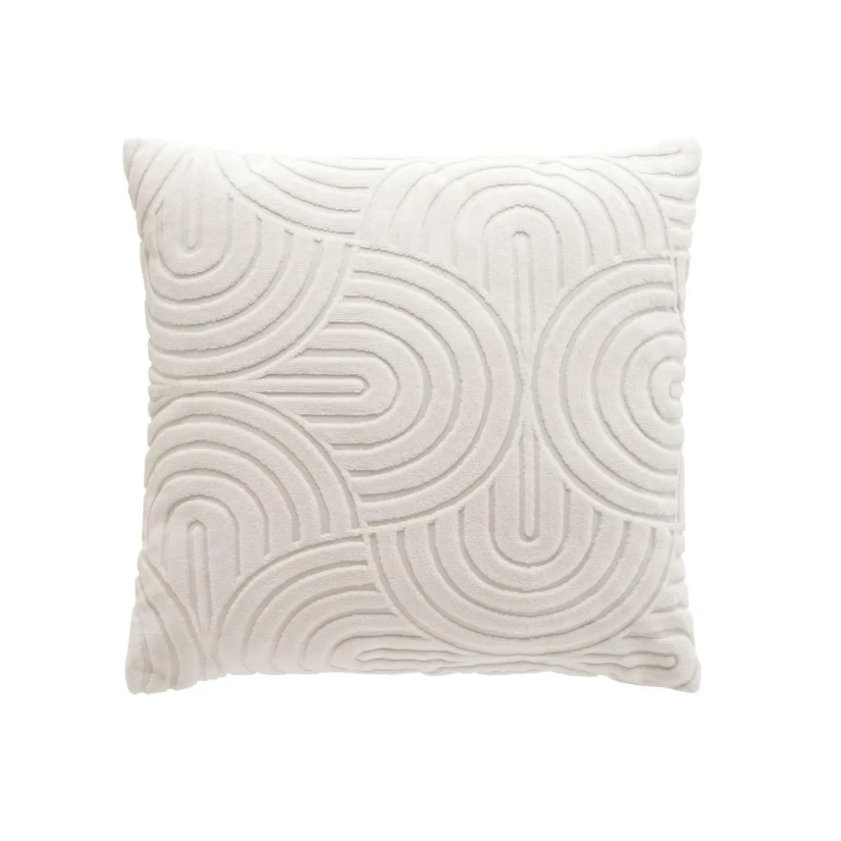 douceur d'intu017drieur Housse de coussin carrée bouclette (40 x 40 cm) Solly he Blanc Online