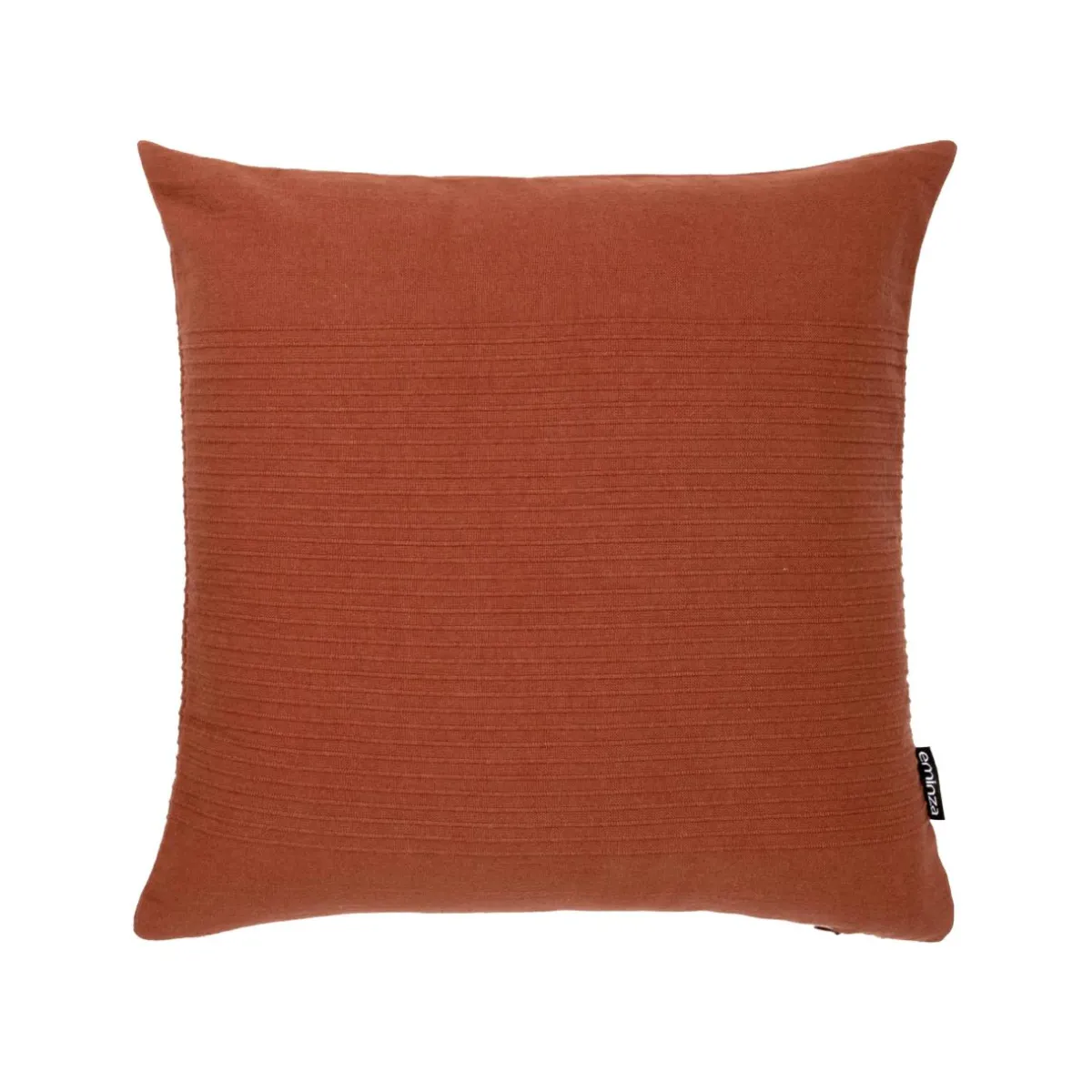 EMINZA Housse de coussin carrée coton tissé (40 x 40 cm) Léa Terracotta