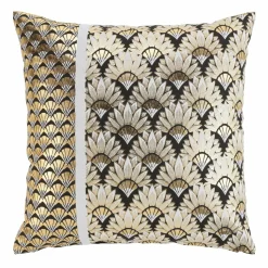 DOUCEUR D'INTERIEUR Housse de coussin carrée coton (60 cm) Carat Or Outlet