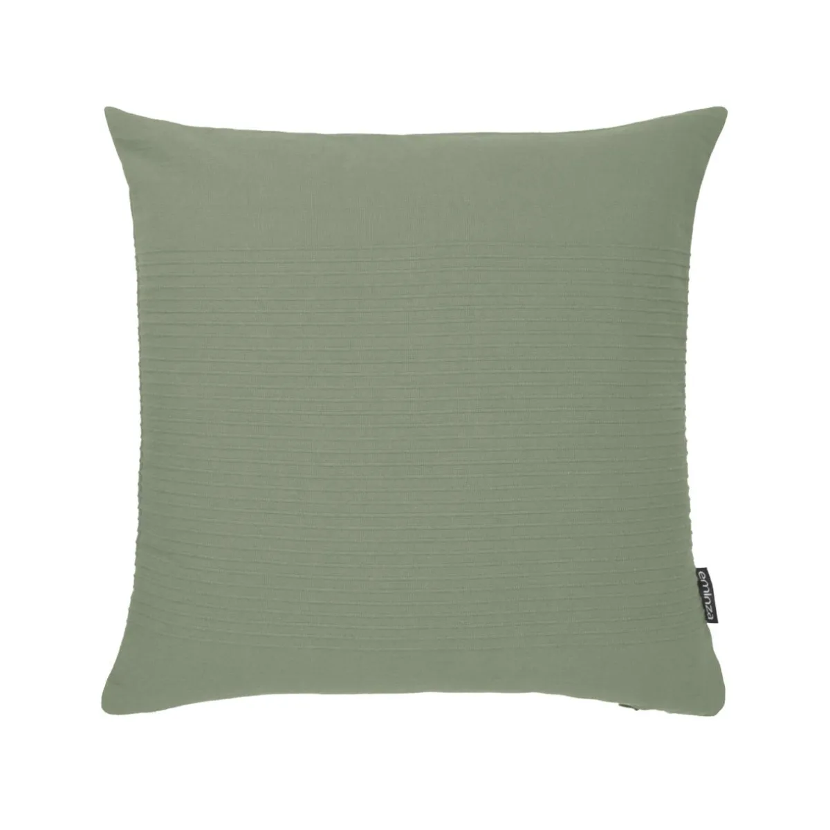 EMINZA Housse de coussin carrée coton tissé (40 x 40 cm) Léa Vert romarin Online