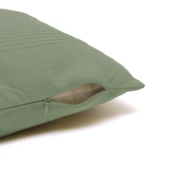 EMINZA Housse de coussin carrée coton tissé (40 x 40 cm) Léa Vert romarin Online