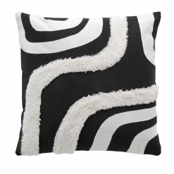 DOUCEUR D'INTERIEUR Housse de coussin carrée coton (40 x 40 cm) Mirade e Noir Outlet